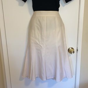 Ann Taylor Vintage Cream Wool/Cashmere Midi Skirt